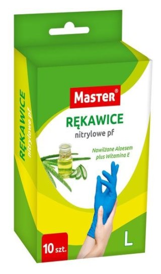 RĘKAWICE NITRYLOWE MASTER ALOES ROZMIAR M OP. 10 SZT UN