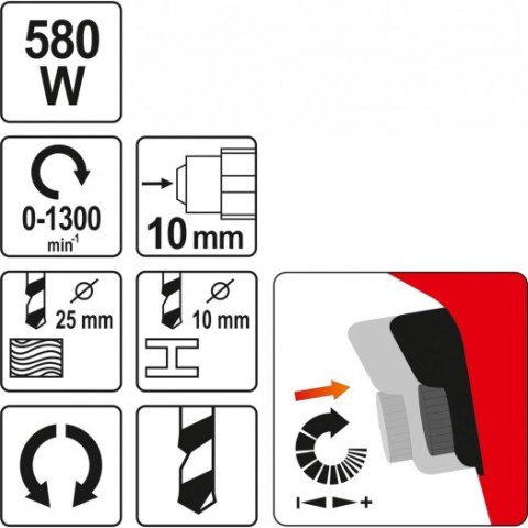 WIERTARKA 580W YATO