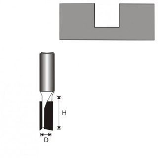 FREZ ROWKUJĄCY 2-PŁYTKOWY T12 D20 H19MM DEDRA