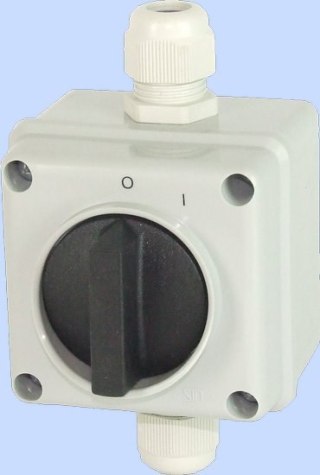 ŁĄCZNIK KRZYWKOWY 0-I 1P 12A IP44 ŁUK E12-53 W OBUDOWIE ELEKTROMET