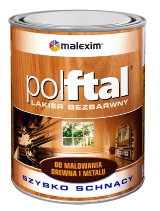 BEZBARWNY LAKIER ALKIDOWY POLFTAL POŁYSK 1.0L MALEXIM