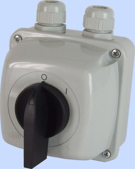 ŁĄCZNIK KRZYWKOWY 0-1 3P 16A IP44 ŁUK 16-13 W OBUDOWIE ELEKTROMET