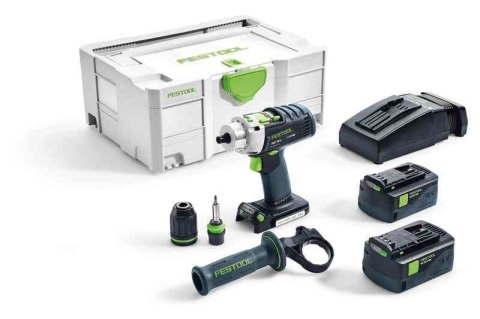 WIERTARKO-WKRĘTARKA AKUMULATOROWA UDAROWA PDC 18/4 LI 5,2PLU FESTOOL