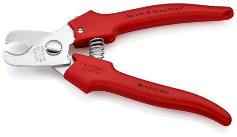 NOŻYCE DO KABLI 165MM, RĘKOJEŚĆ Z TWORZYWA KNIPEX