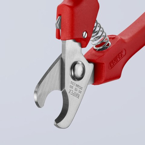 NOŻYCE DO KABLI 165MM, RĘKOJEŚĆ Z TWORZYWA KNIPEX