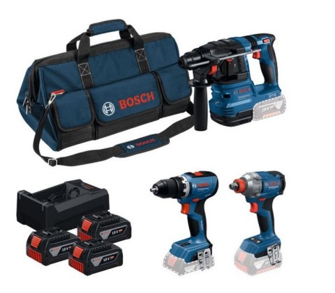 ZESTAW COMBI 18V GSR+GDX+GBH 3*5.0AH BOSCH