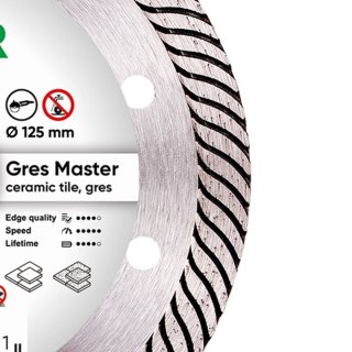 TARCZA DIAMENTOWA GRES MASTER 125*1,4*10*22,23 DISTAR
