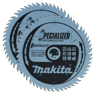DWIE PIŁY SPIEKOWE 'EFFICUT' 165*20*56Z DREWNO, MDF,LAMINAT MAKITA