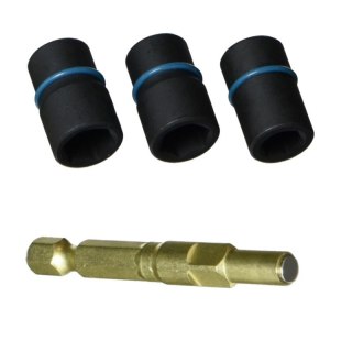 NASADKA 9.6*61MM Z WYMIENNYM UCHWYTEM 1/4' HEX 3 SZT. MAKITA