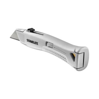 NÓŻ HEAVY DUTY OSTRZE TRAPEZ CHOWANE METALOWY SREBRNY STANLEY