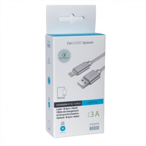 KABEL USB A - IPHONE LIGHTNING 3A 1.2M TRANSFER DATA WHITE DLG