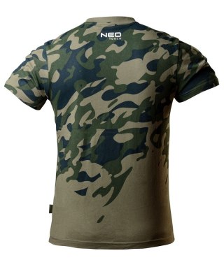T-SHIRT ROBOCZY Z NADRUKIEM CAMO, ROZM.S NEO
