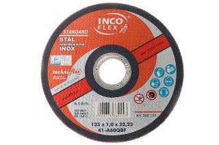 TARCZA PŁASKA INOX-PRO T1A 125*1.0*22 A60QBF TECHNIFLEX