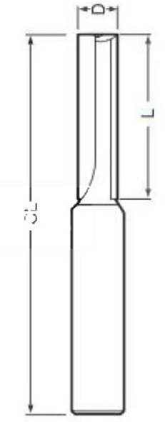 FREZ PROSTY 8MM 8*20MM 2 ROWKI MAKITA