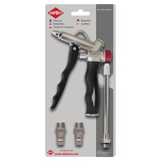 PISTOLET DO PRZEDMUCHU Z REGULACJĄ + 2 KOŃCÓWKI AIRPRESS