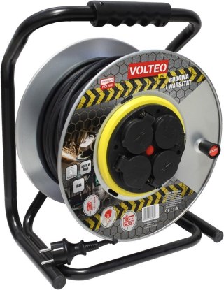 PRZEDŁUŻACZ HEAVY DUTY METALOWY BĘBEN 20M H05RR 3*2,5 IP44 VOLTEO