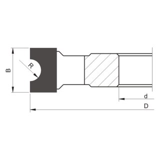 FREZ PÓŁOKRĄGŁY WKLĘSŁY 120*30*40/R=15/4Z GLOBUS