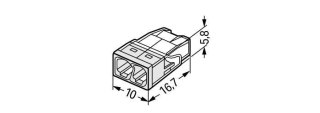 SZYBKOZŁĄCZKA WAGO 2273-202 2X0,5-2,5 MM2 BIAŁA 5 SZTUK WAGO