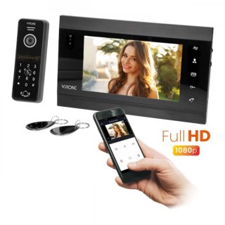 WIDEODOMOFON BEZSŁUCHAWKOWY LCD 7' WIFI + APP CZARNY VIFIS ORNO