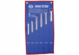 ZESTAW KLUCZY OCZKOWYCH EXTRA DŁUGIE 10-24MM 6CZ. ETUI KING TONY