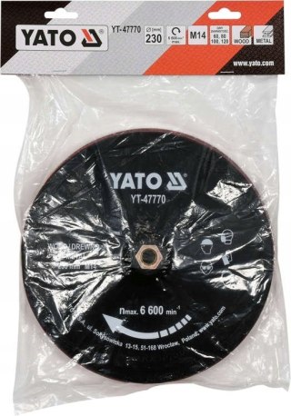 TARCZA Z RZEPEM 230MM M14 + AKCESORIA YATO