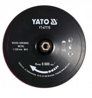 TARCZA Z RZEPEM 230MM M14 + AKCESORIA YATO