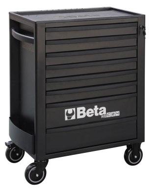 WÓZEK NARZĘDZIOWY Z 8 SZUFLADAMI CZARNY RSC24 BETA