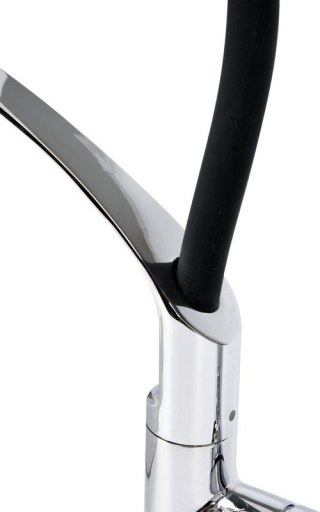 BATERIA ZLEWOZMYWAKOWA, ELASTYCZNA WYLEWKA FLEXIBLE 2,CZARNA FALA