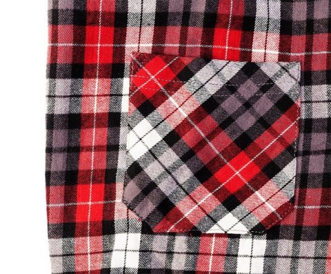 KOSZULA FLANELOWA KRATA CZERWONO-CZARNO-BIAŁA ROZMIAR XXL NEO