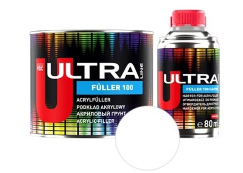 ULTRA FÜLLER 100 PODKŁAD AKRYLOWY 0,4L BIAŁY + UTWARDZACZ NOVOL