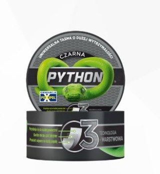 TAŚMA DUCT TAPE PYTHON CZARNA 48MM*9M POXIPOL