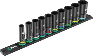 ZES. KLUCZY NASADOWYCH, 3/8'' 10 CZĘŚ.LISTWA MAGNETYCZN WERA