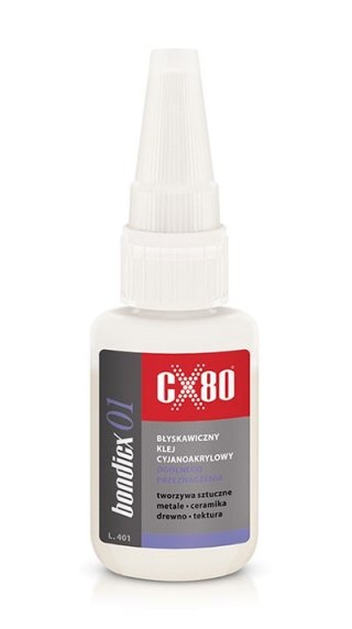 BONDICX 01 50G KLEJ CYJANOAKRYLOWY BŁYSKAWICZNY CX-80