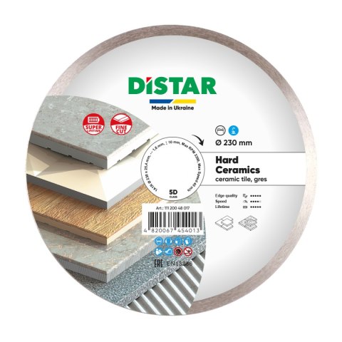TARCZA DIAMENTOWA HARD CERAMICS 230*1.6*25.4MM DISTAR