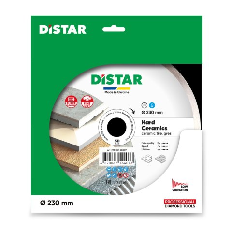 TARCZA DIAMENTOWA HARD CERAMICS 230*1.6*25.4MM DISTAR