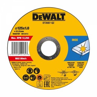TARCZA PŁASKA INOX 125*1.0*22 10PC DEWALT