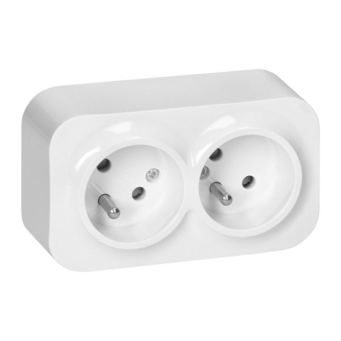 GNIAZDO PODWÓJNE TODO 2*2P+Z IP20, 16A, 230V BIAŁY ORNO