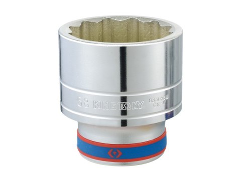 NASADKA KRÓTKA 12-KĄTNA CHROMOWANA 1'' 75MM KING TONY