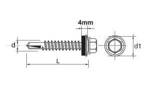 WKRĘT SAMOWIERTNY IMPAX Z EPDM OCYNKOWANY 5.5*25MM #5MM UN