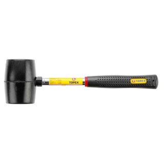 MŁOTEK GUMOWY 0.45KG ŚREDNICA 65MM TRZONEK METALOWY TOPEX