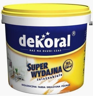 EMULSJA AKRYLOWA WEWNĘTRZNA DEKORAL POLINAK BIAŁA 5L DEKORAL