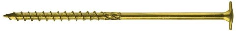 WKRĘT DO DREWNA Z KOŁNIERZEM NA TORX OCYNK ŻÓŁTY 8*340MM T40 UN